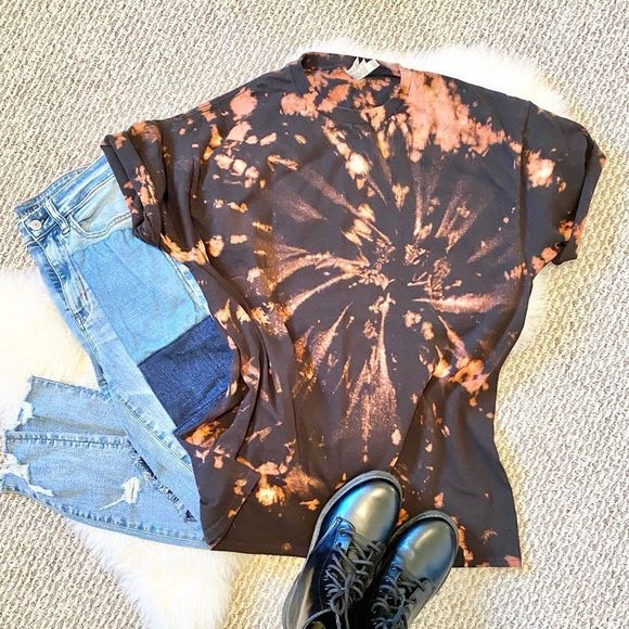 American Apparel Tops - ✨BLEACH TIE-DYE Oversized Tee 100% Cotton T-Shirt Unisex Size Extra Large XL✨